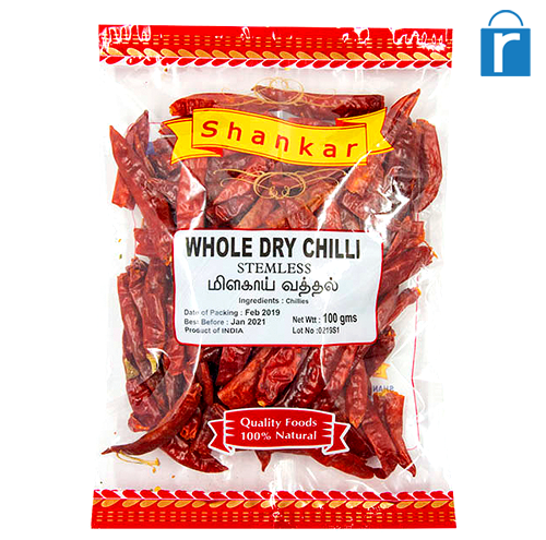 Shankar Whole Dry Chilli Stemless(Spices)